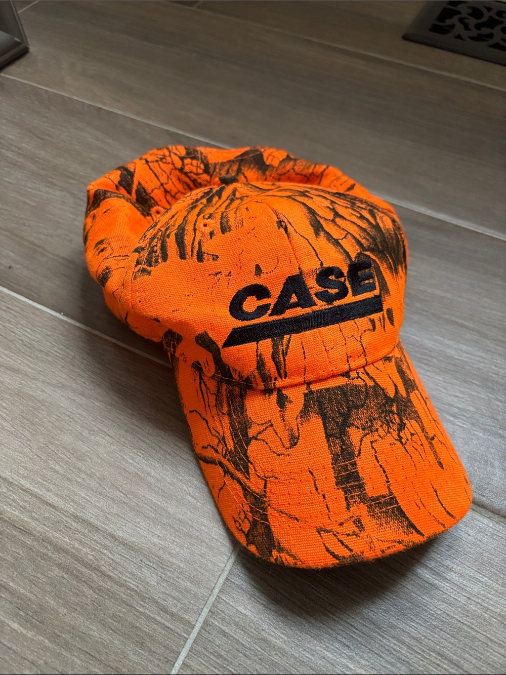 Orange Camo Hunting Cap - High Visibility Baseball Hat